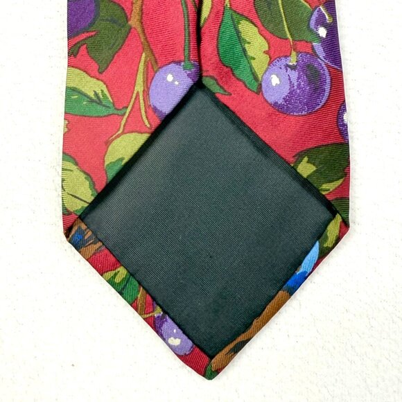 Hugo Boss Birds & Berries Silk Necktie Made in Italy - 61" x 3.5" - Picture 6 of 7